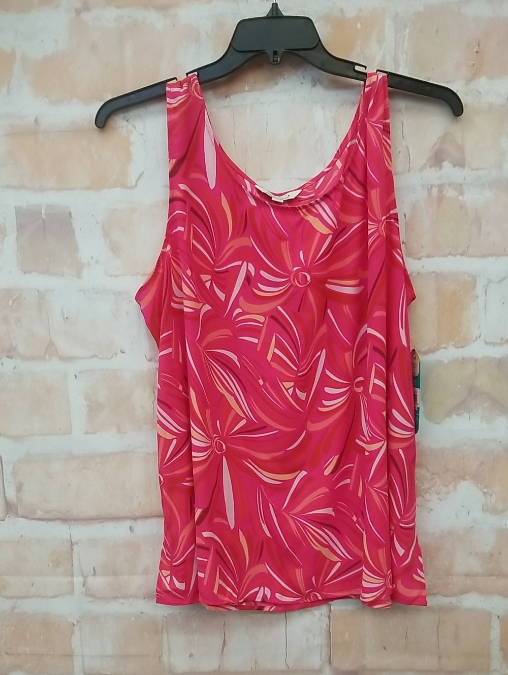 The Pioneer Woman Fuchsia Pink Swirl Print Tank Top